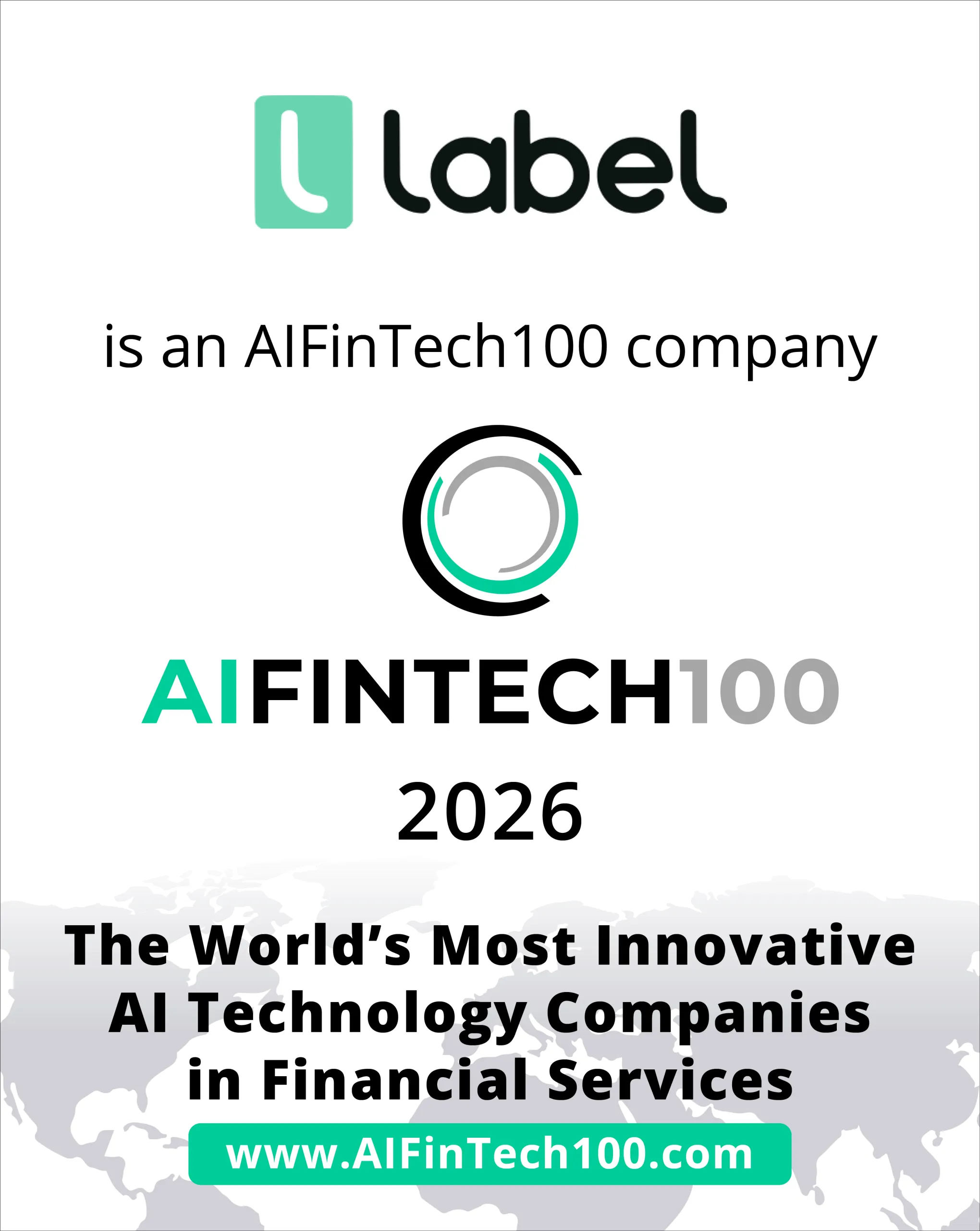 Label selected for the AIFinTech100 2026